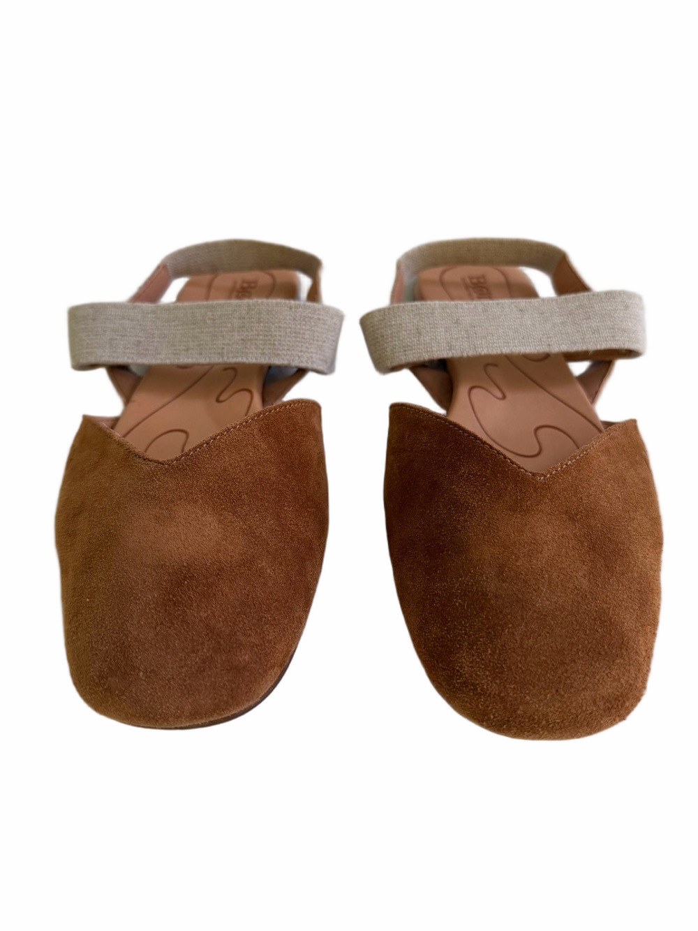 BORN Coco Slingback Camel Tan Suede Leather Sandals ComfortFlats Size 10 EUC - Picture 3 of 14